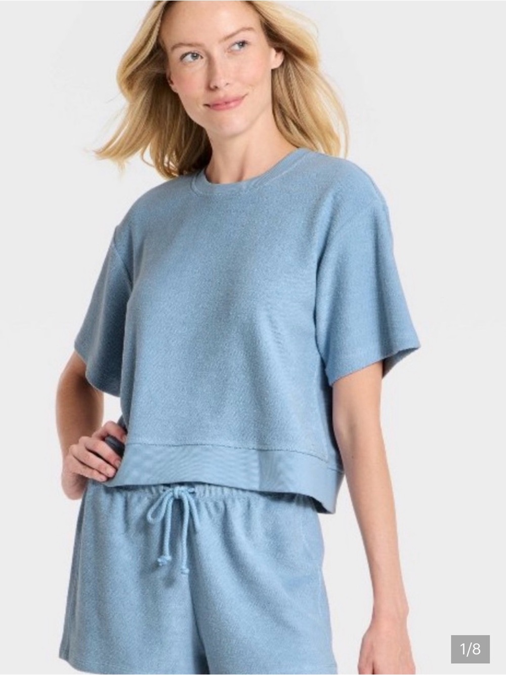 Light Blue Womens Terry Set